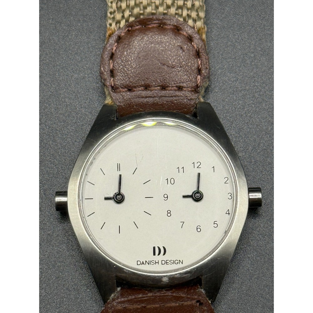 Danish Design IV22Q890 Dual Time Quartz Watch Leather Strap - Picture 5 of 9